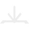 Ekena Millwork Vanguard Architectural Grade PVC Gable Bracket, 96"W x 60"H x 2"D x 6"F, 15/12 Pitch GBP096X60X0206VAN00 - alternate 4